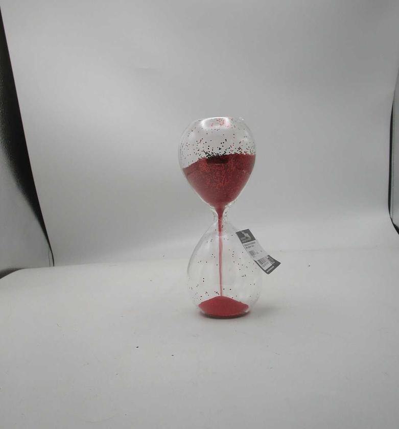 Hourglass glitter 20cm red image