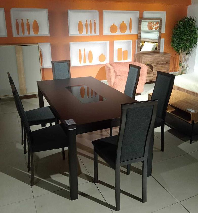 Dining table + 6*chairs beech image