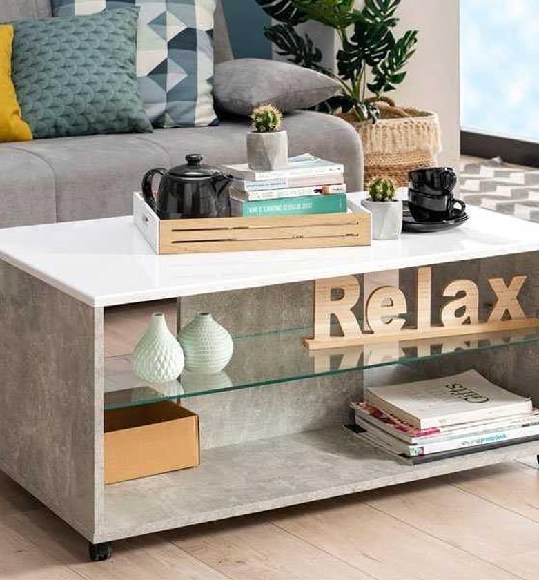 Coffee table melamine grey, image