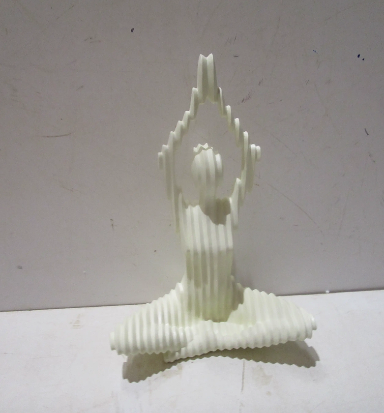 Yoga lady decor resin white image