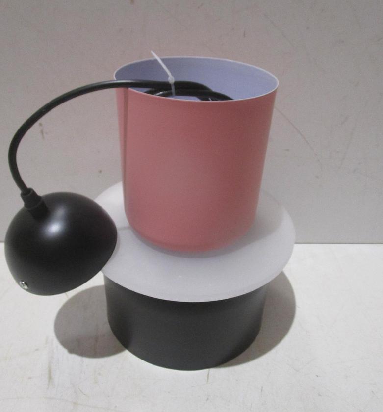 Ceiling lamp pink+blaclk iron image