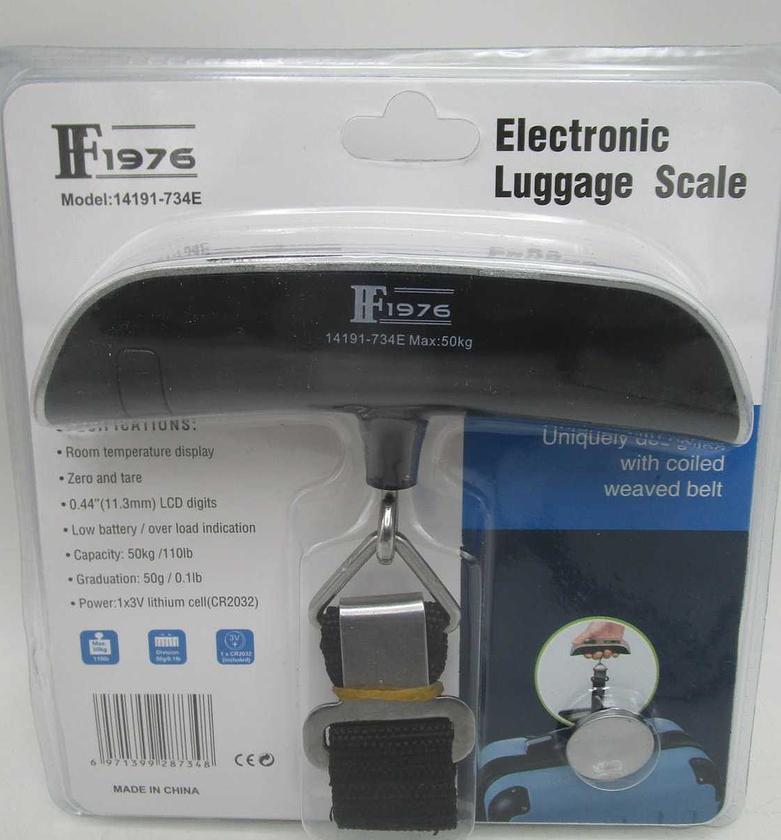 Scale plastic luggage black image