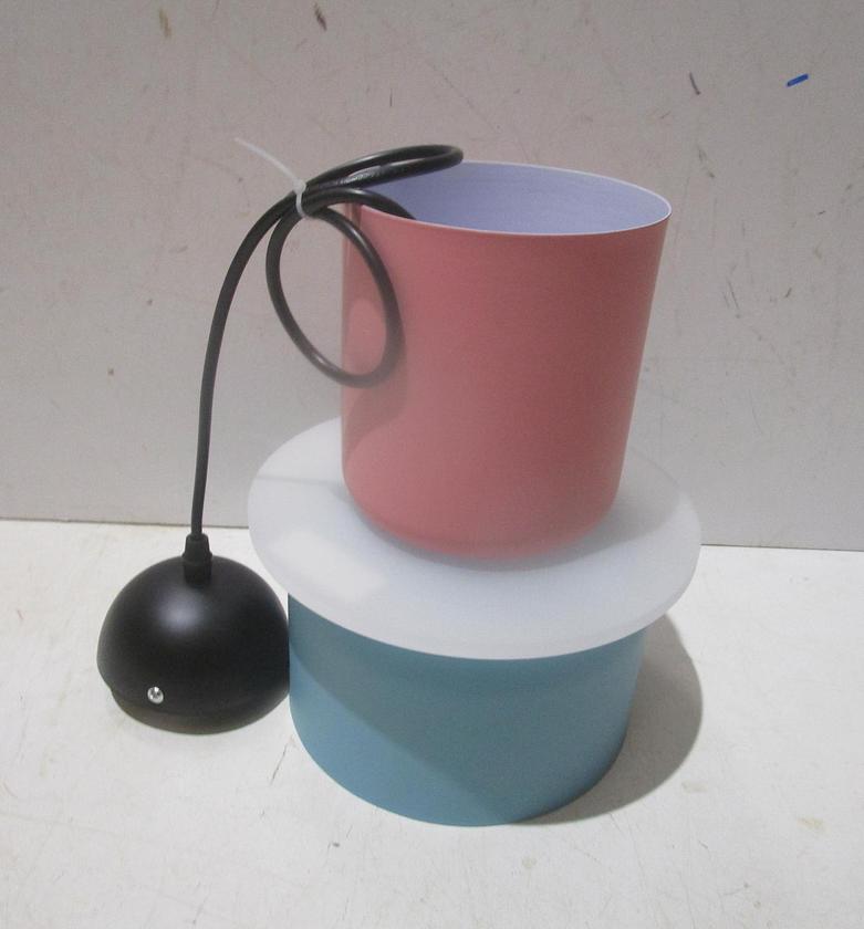 Ceiling lamp pink+mint iron image