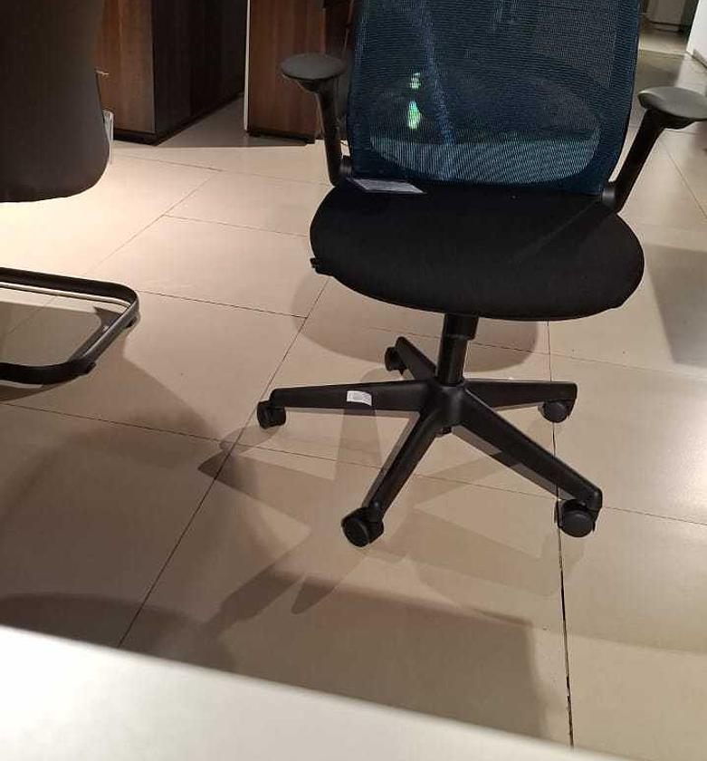 Chair swivel blue ,grey plastic+ image