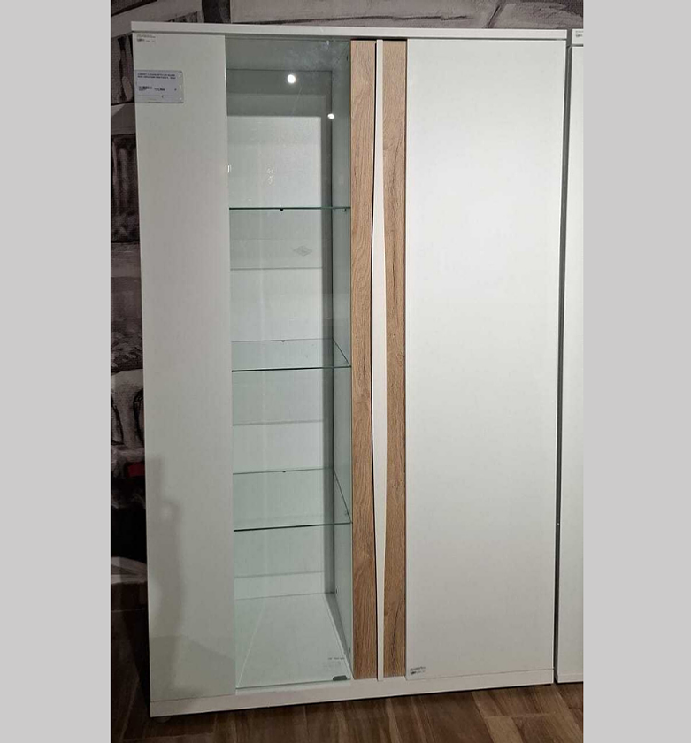 Lucera Glass Display Cabinet – 2 Doors with LED Lighting image
