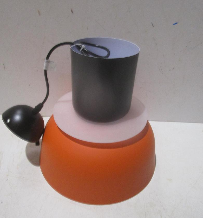 Ceiling lamp black+orange iron image