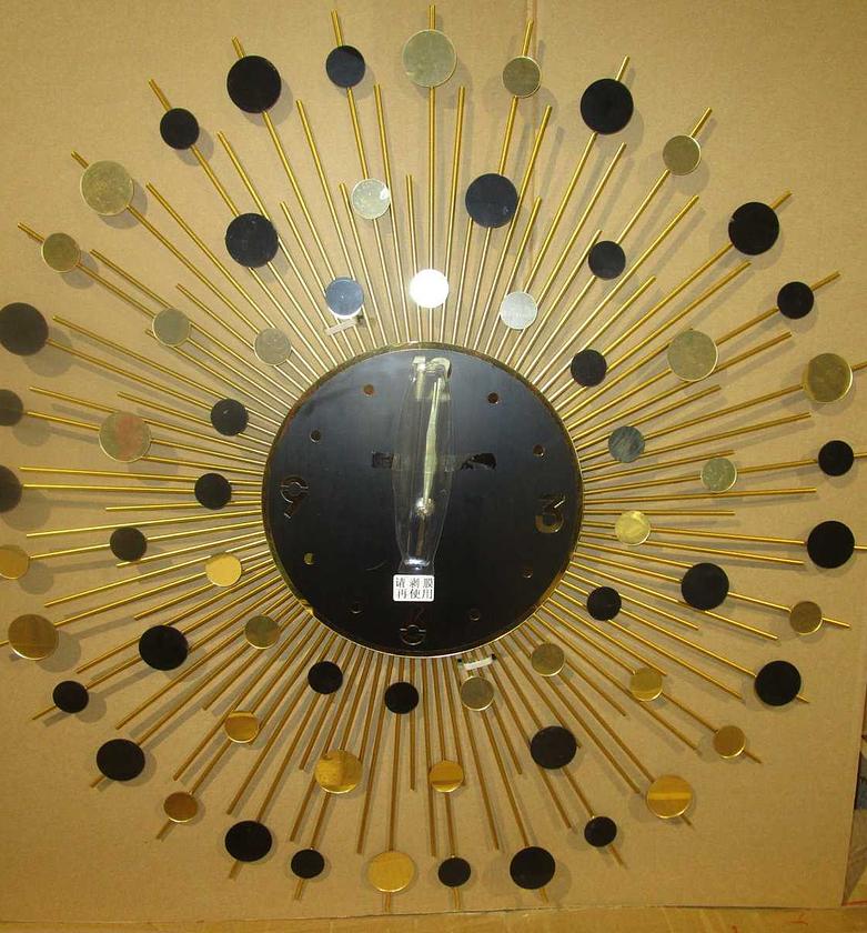 Clock wallblack+--gold dia:70cm #ref:bf9100c# image