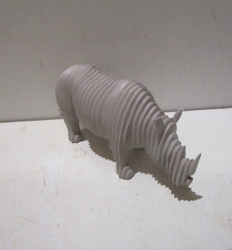 Rhinoceros resin grey full image