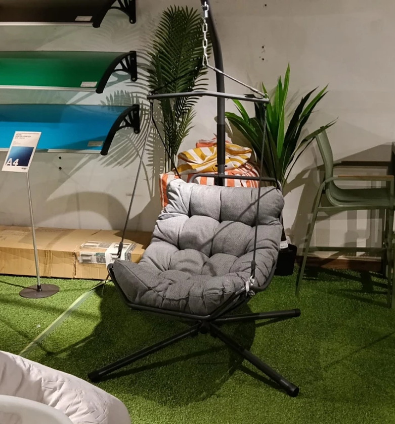 Chair hanging dark grey steel image