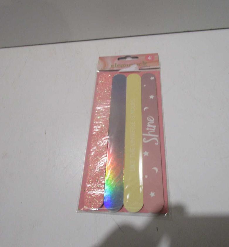 Nail file set 4pcs glitter/pan image