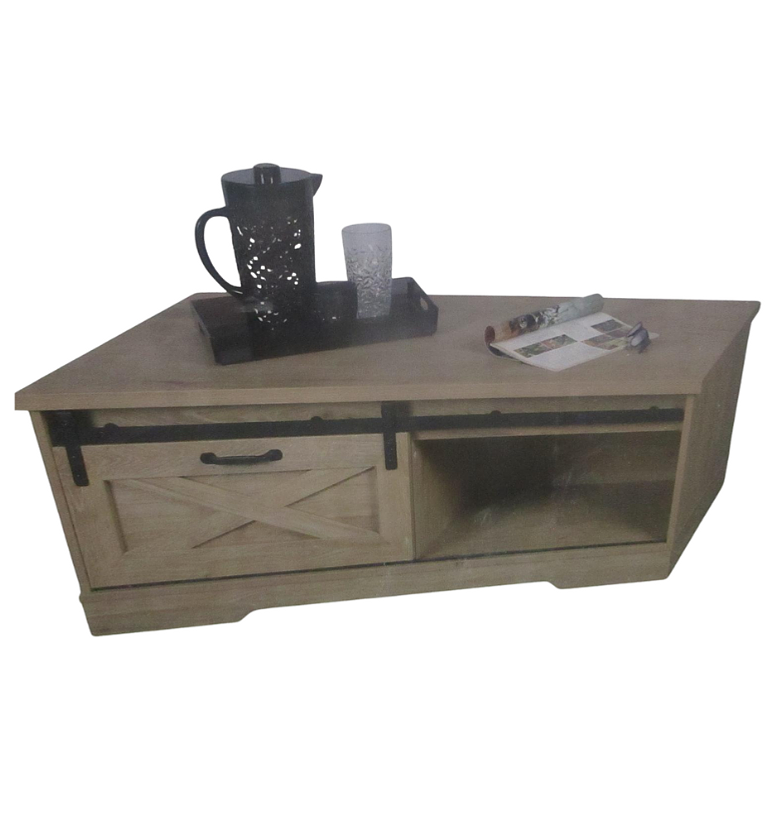 Manhattan Coffee Table with Sliding Door – 117x59x45 cm image