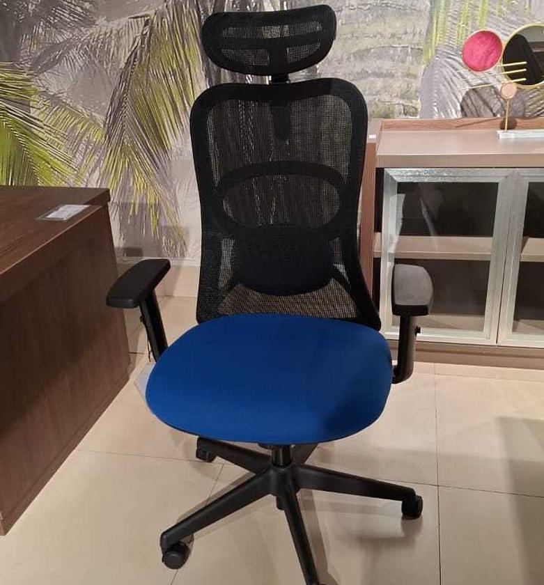 Chair ergonomic dark blue image