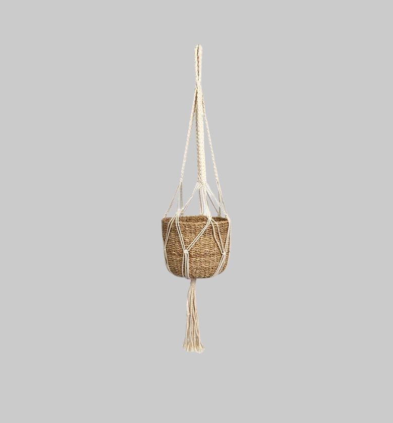 Natural Living Macramé Hanging Bracket with Seaweed Plant Holder image