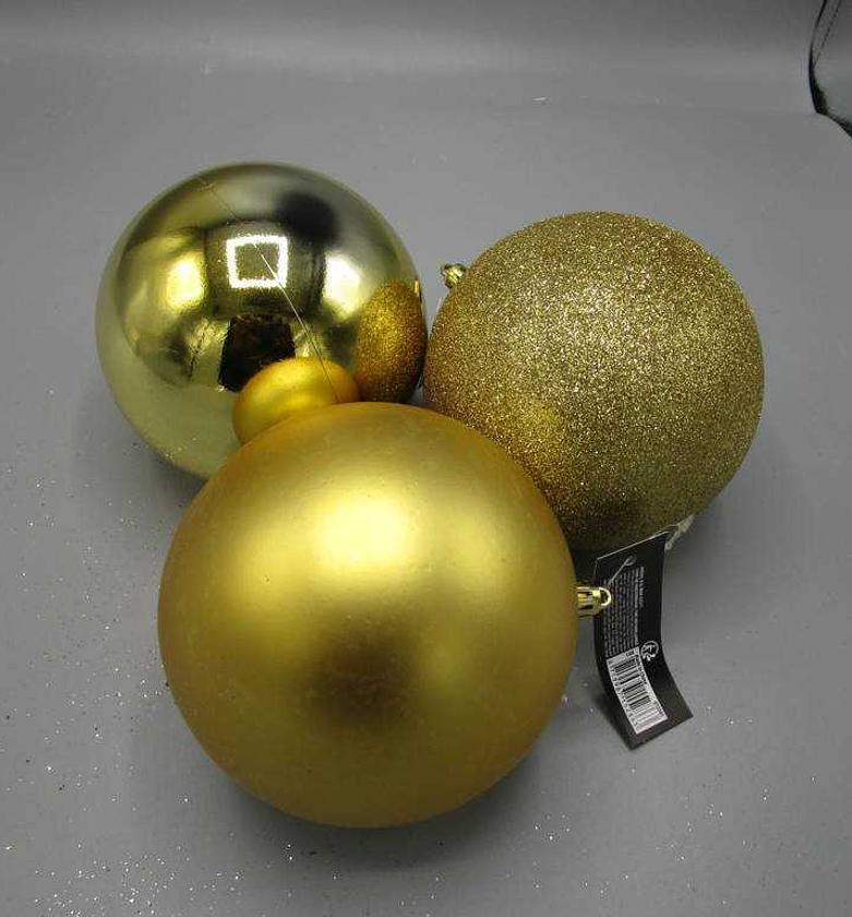 XMAS BALL 120MM GOLD 3ASS image