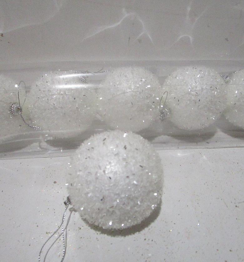 Xmas ball-set of 6pcs glitter image