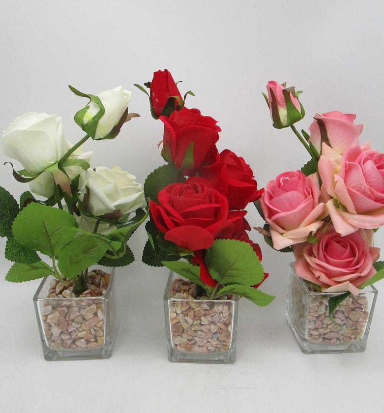 Artificial plant red dark image