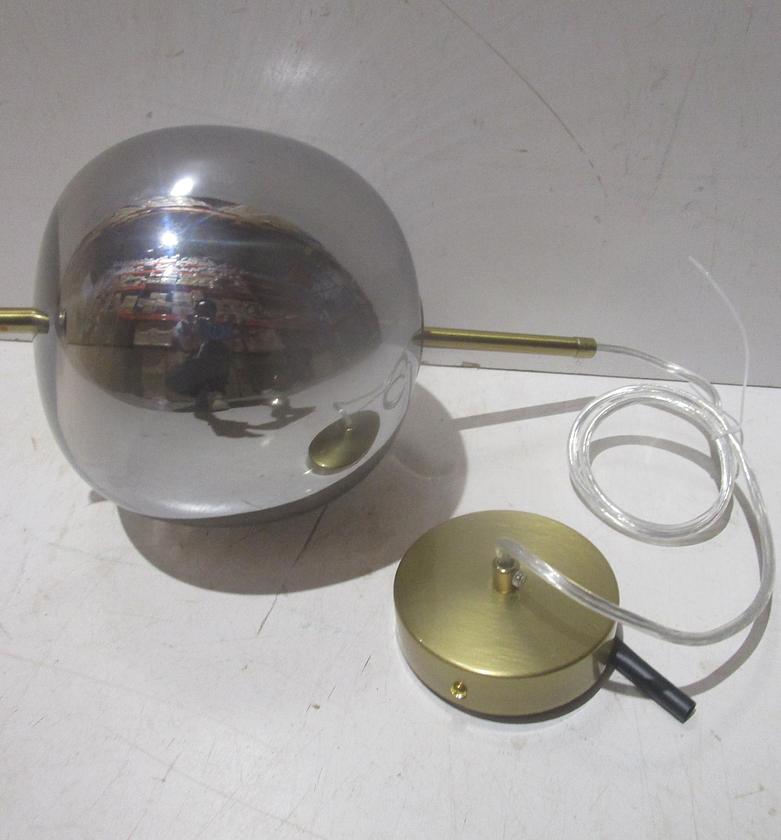 Ceiling light smoke iron/glass image