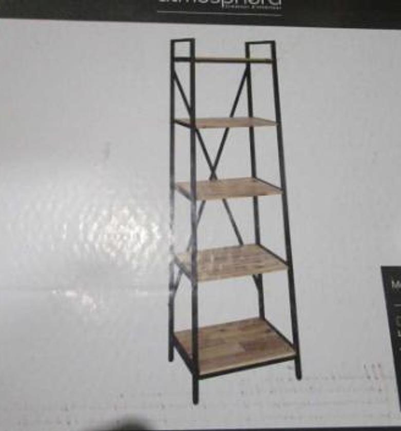 Wooden shelf with metal edena image