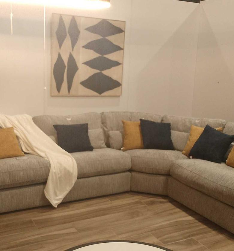 Sofa corner fabric silver image