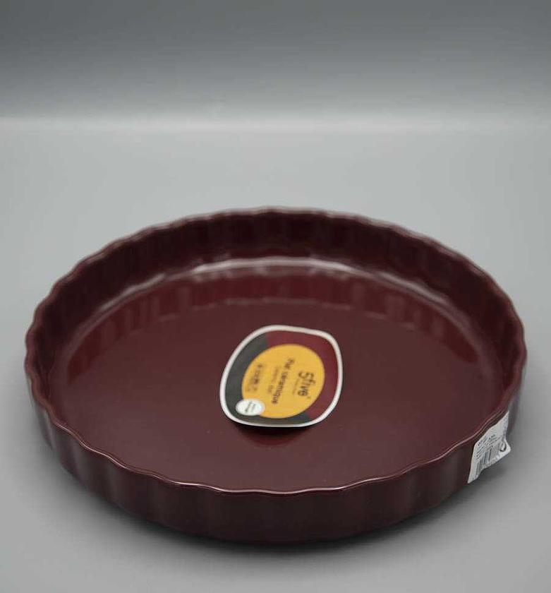 RED CERAMIC TART DISH 28  image