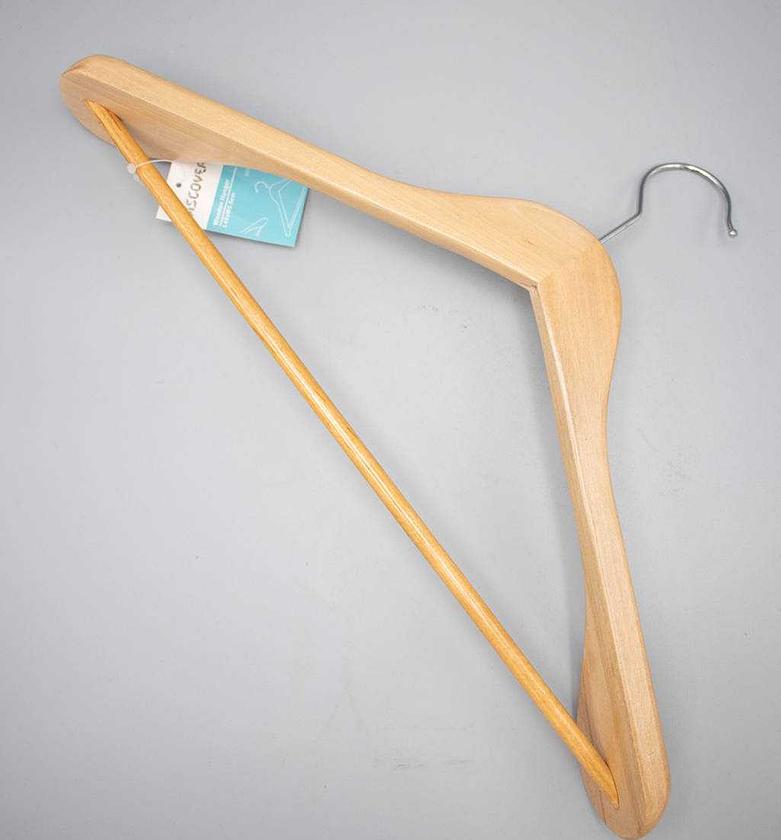 Hanger wooden overcoat hanger image