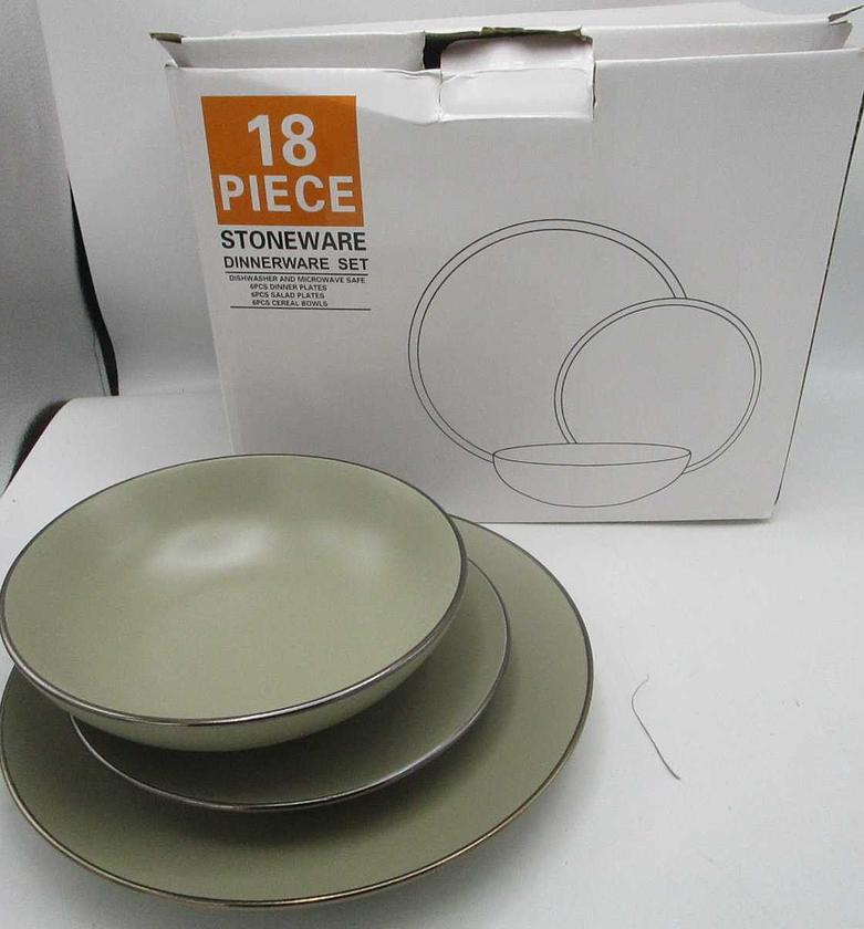 Dinner set 18pcs green #ref:66173-9# image