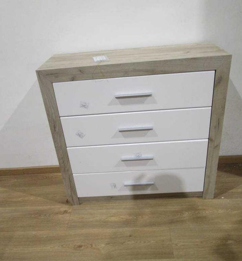 4-Drawer Storage Cabinet – White High Gloss Finish image