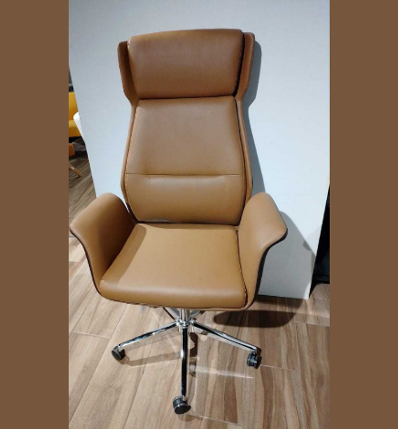 Office chair back:dk brown+ image