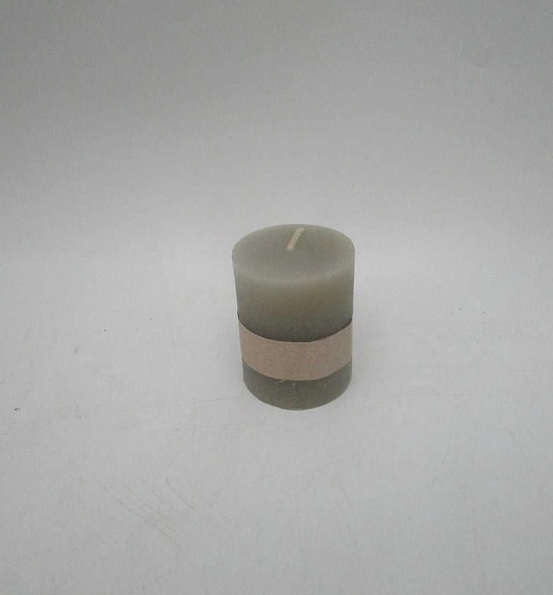 Candle pilier 4x5cm taupe image