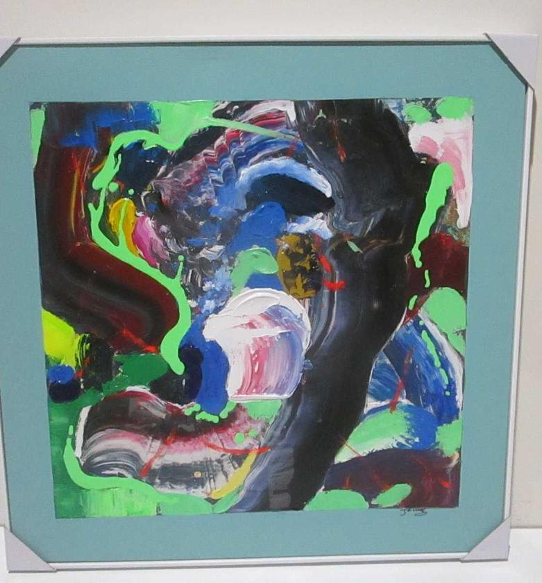 Painting handmade paint with image