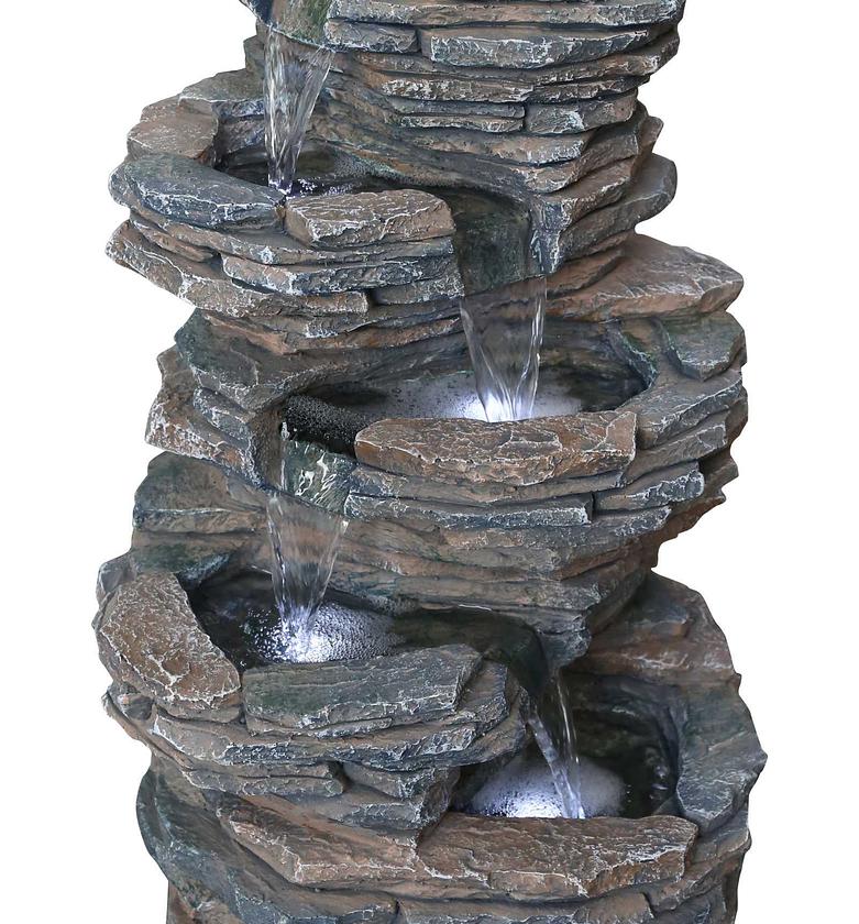 Fountain polyresin with led image