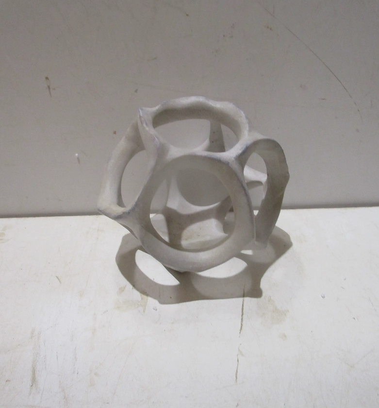 Howllow ball resin grey full image