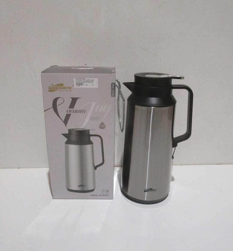 Vaccuum flask stainless steel+white image