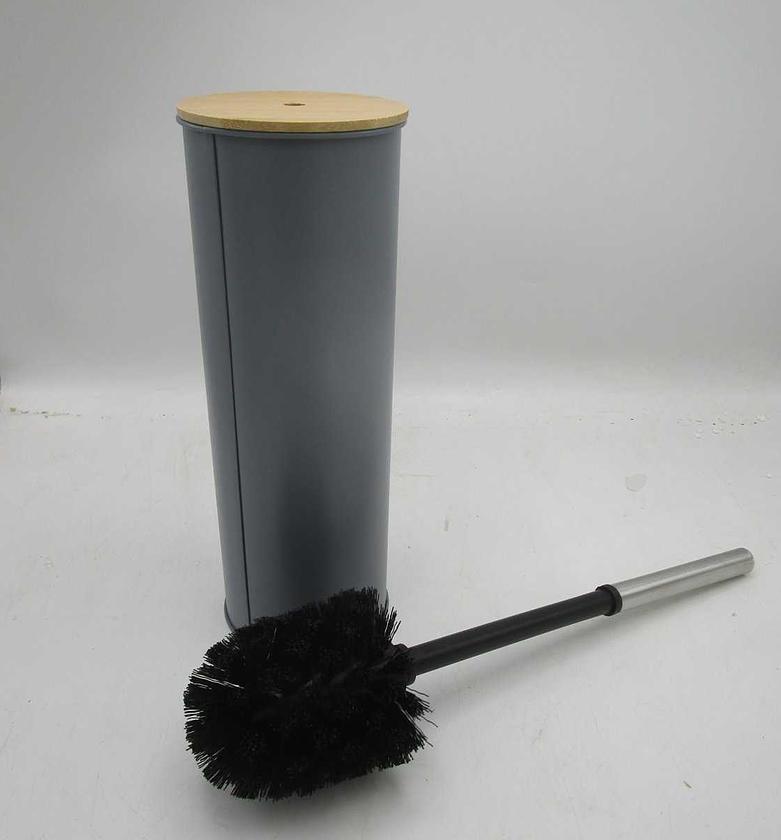 Toilet brush metal bamboo image