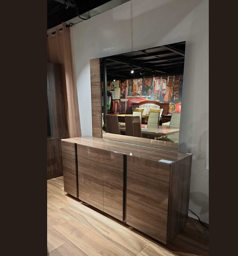 Taviero Chestnut Buffet with Matching Mirror image