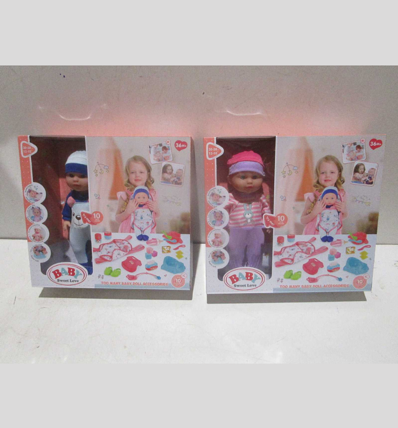 Baby doll plastic hand and foot window box image