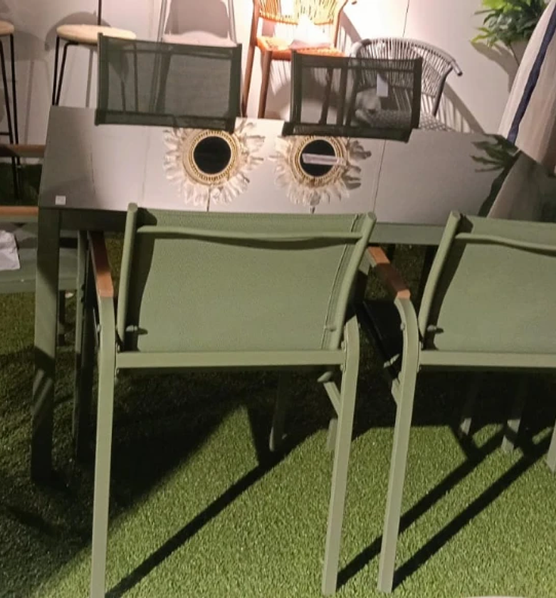 Dining set of 7 metal image