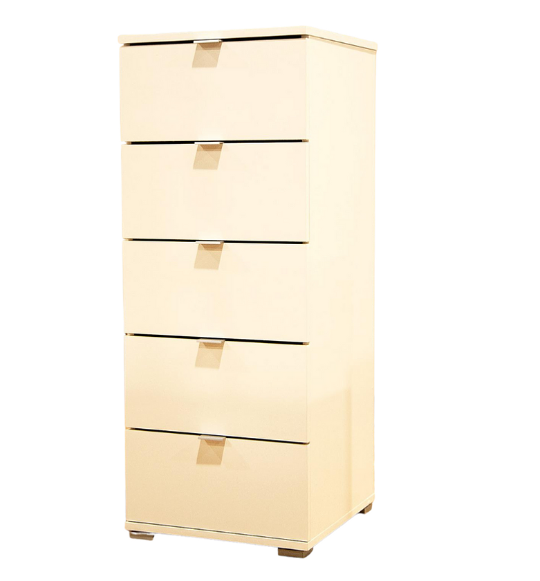 Chest of 5 Drawers – Sleek White Storage Solution image