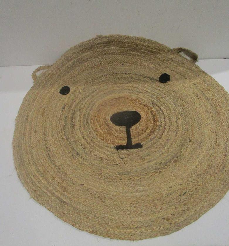 Jute bear head mat d.100 image