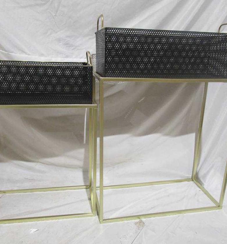 SET OF 2 METAL FLOWERPOT image