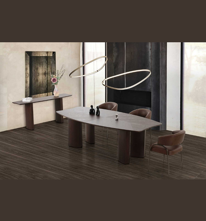 Table dinning mdf+ash veneer image