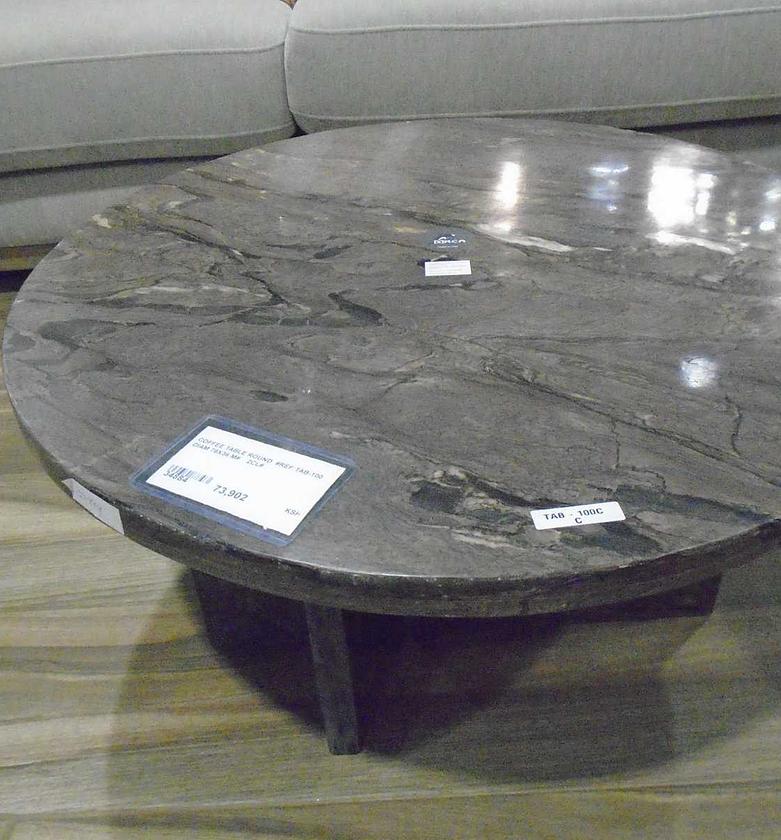 Coffee table brown round #ref:tab-100 image