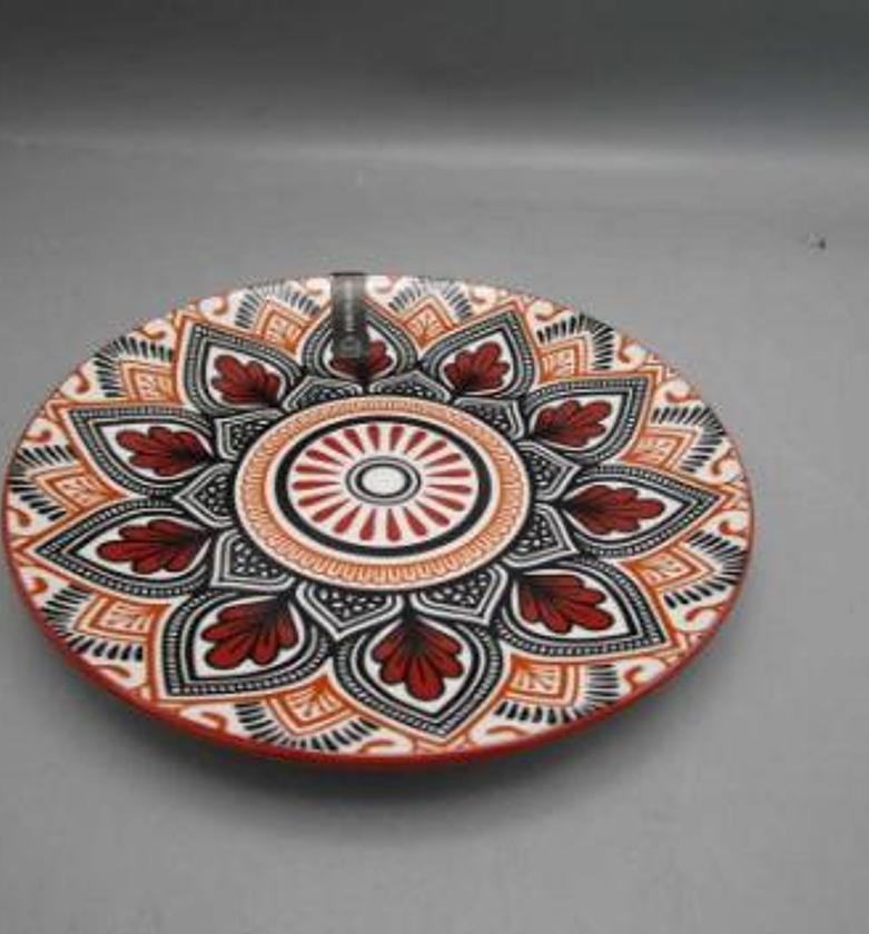 ASSIETTE MANDALA ORANGE D image