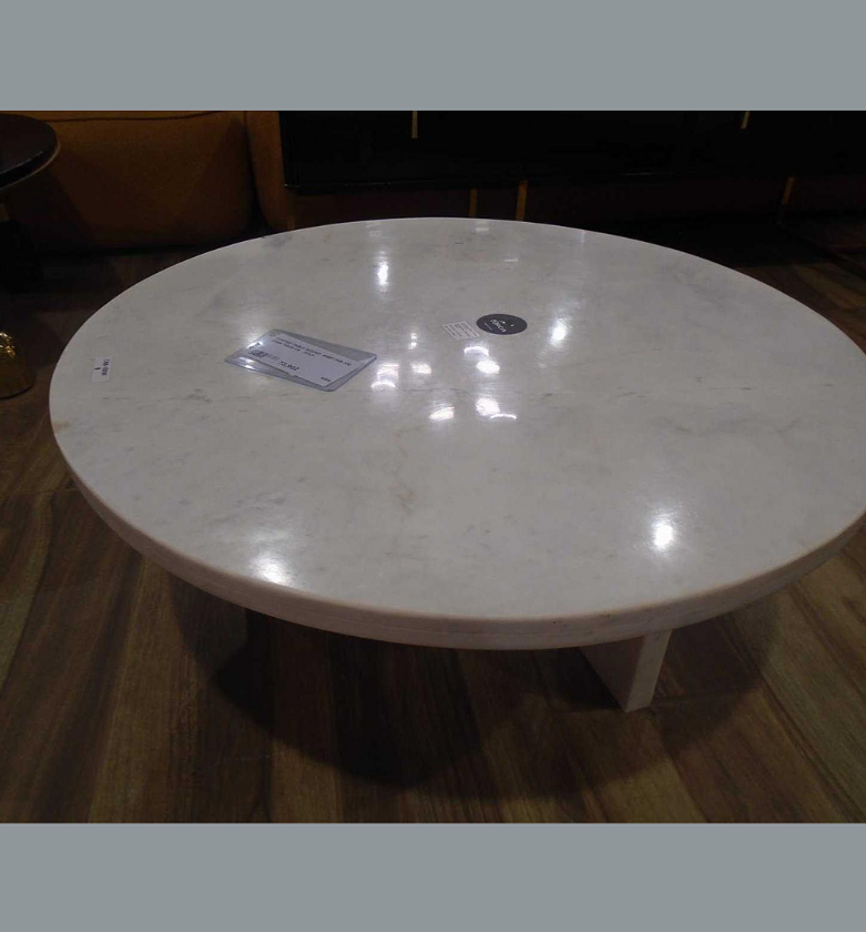 White Round Coffee Table – 76x36 cm image