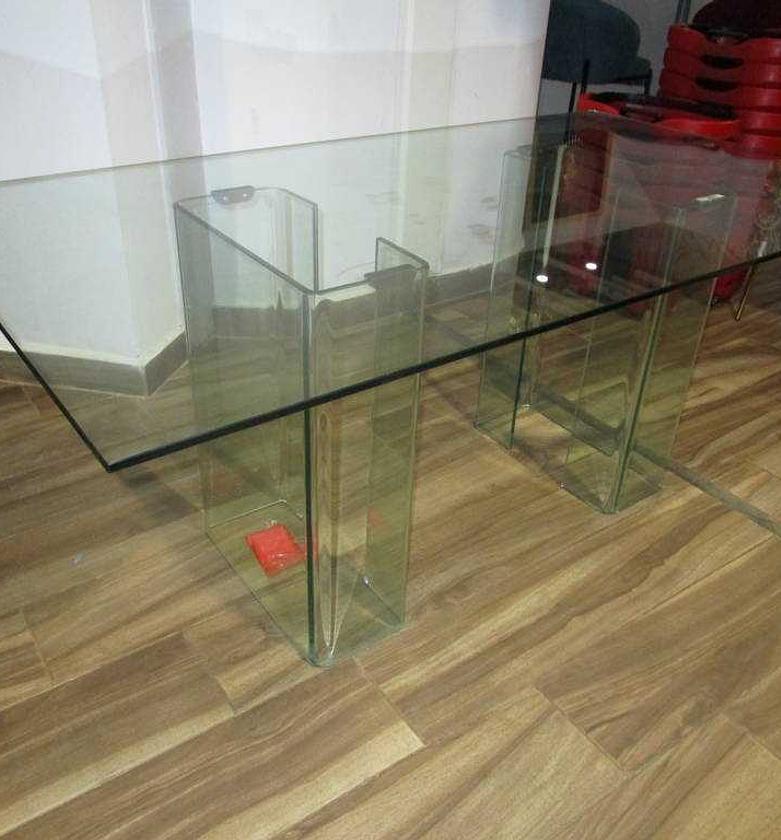Dinning table 12mm clear tempered image