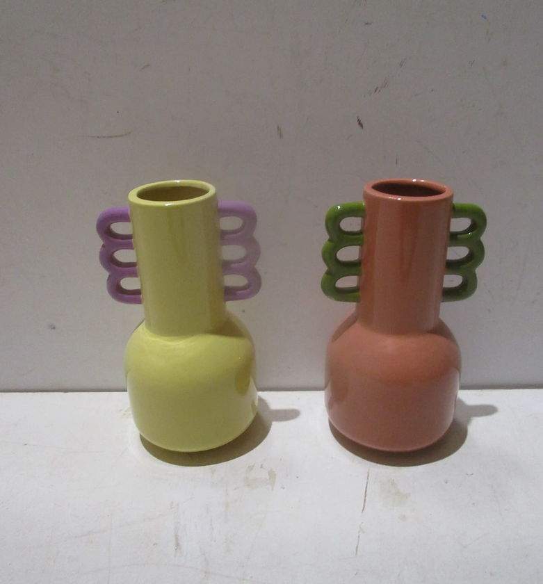 Vase, hand made handle, ceramic, image