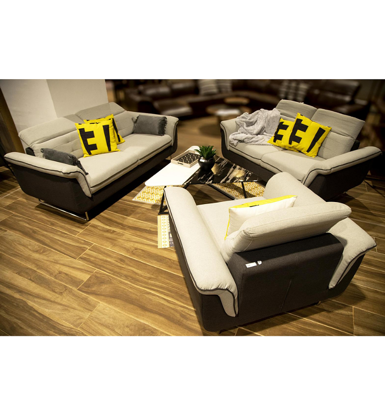 Grey Fabric Sofa Set 3+2+1 image