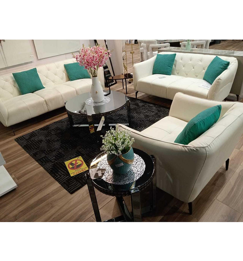 White Leather 3+2+1 Sofa Set – Model BC10072 image