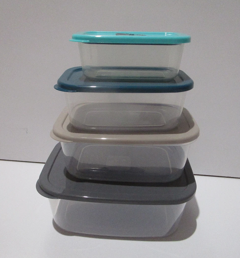 Rectangular PP Microwave Storage Box – Pack of 4 image