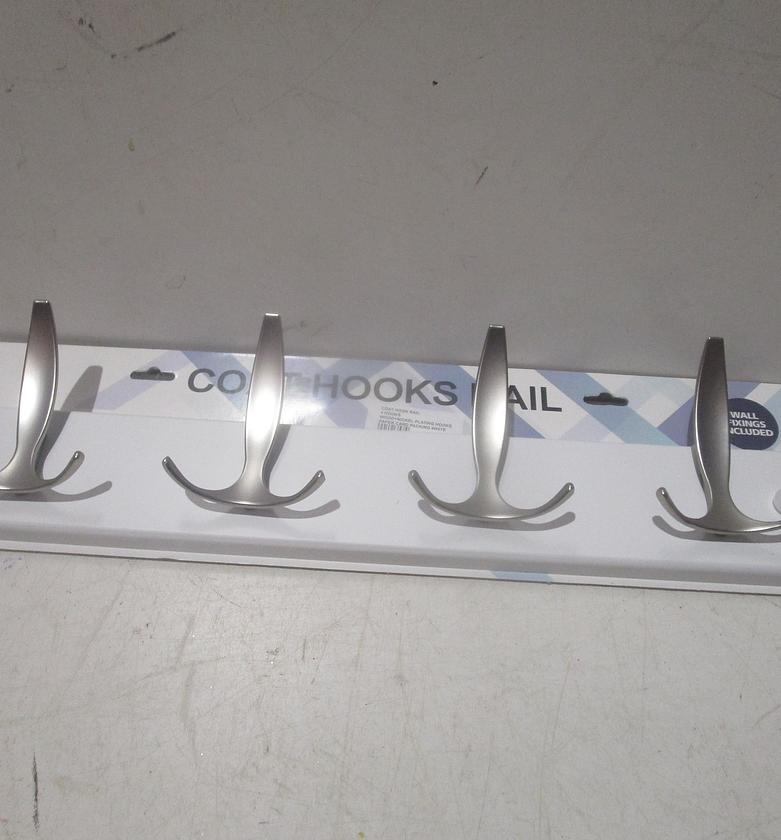 Coat hook rail 4 hooks image
